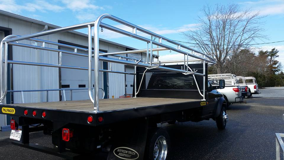 Custom Aluminum Flatbed Truck Ladder Rack