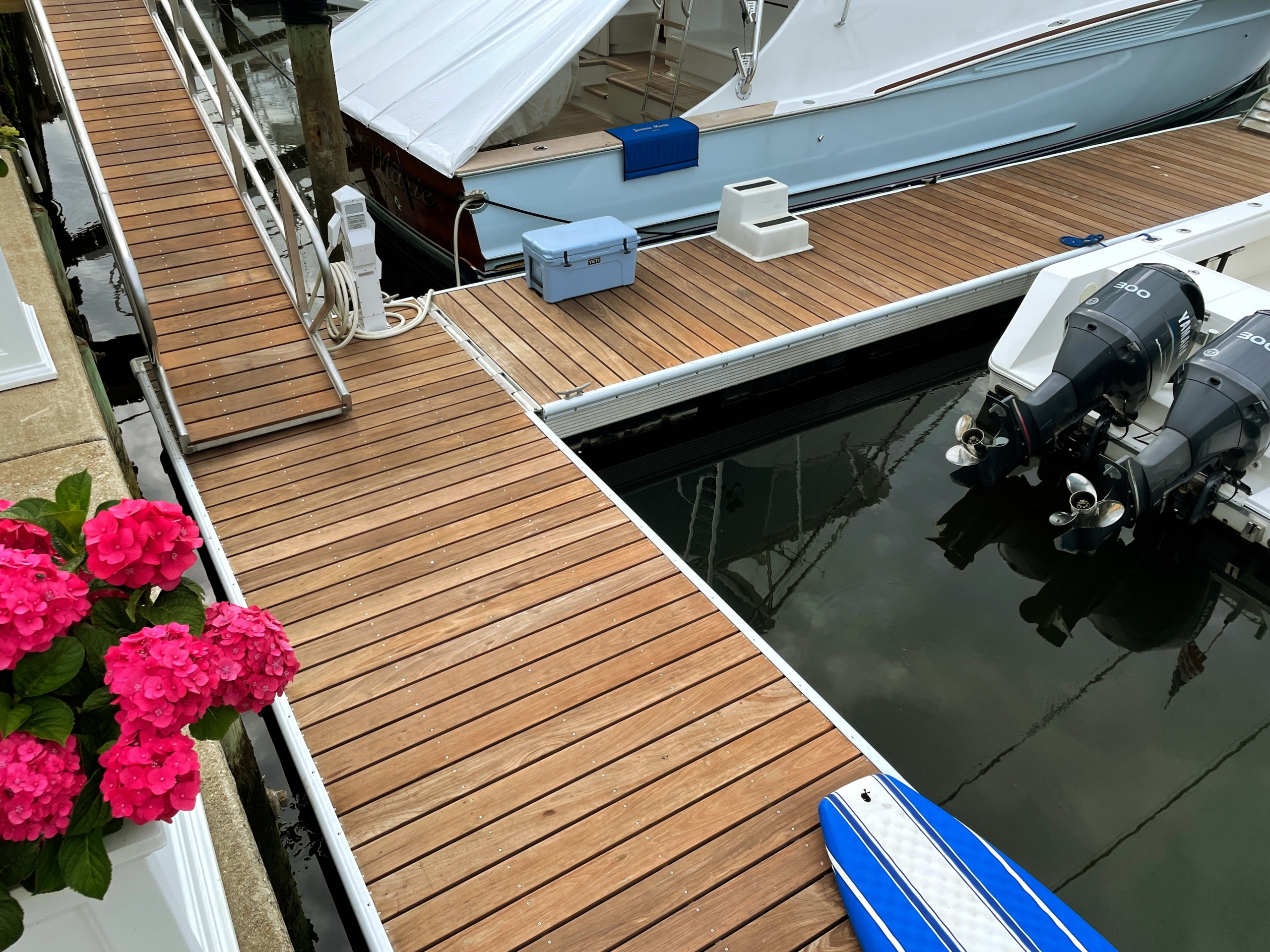 aluminum floating dock, aluminum gangway, dock ramp with IPE decking